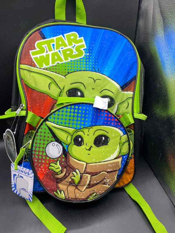 Photo 2 of Star Wars Baby Yoda Backpack 16" with Lunch Bag from the Mandalorian
