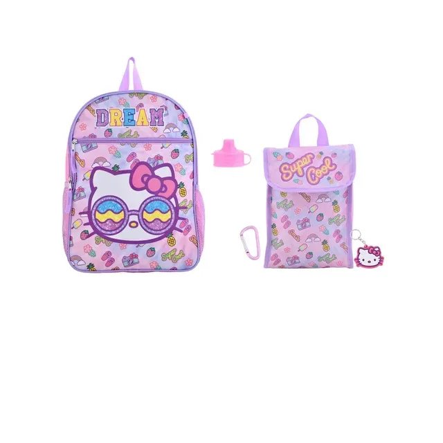 Photo 1 of Sanrio Hello Kitty 5 pcs Set Backpack With Lunch Bag -Pink
