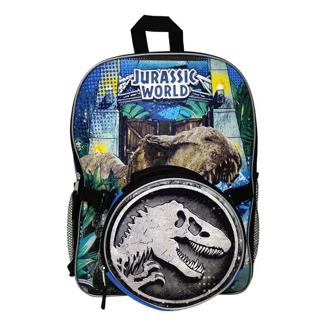 Photo 1 of Jurassic World Park Backpack 16" & Insulated Lunch Bag Detachable T-Rex Boys
