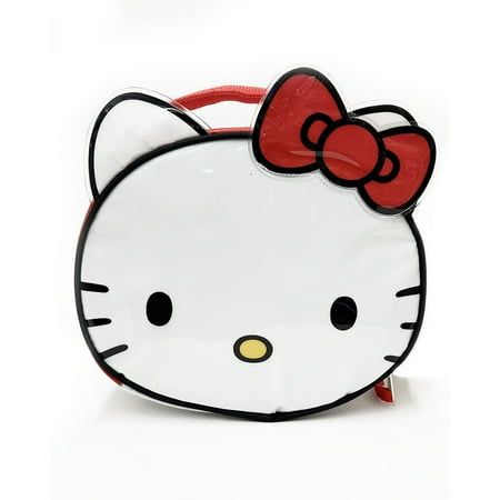Photo 1 of Hello Kitty Lunch Bag Insulated Girls White Sanrio Character Face Lunch Box
