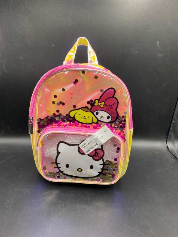 Photo 2 of Fast Forward Hello Kitty 9.5" Iridescent Mini Deluxe Backpack

