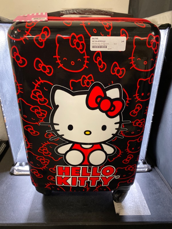 Photo 5 of Fast Forward Sanrio Hello Kitty Luggage for Girls, Kid Suitcases for Toddlers, 20 Inch Hard-Sided Tween Spinner Luggage, Kids Carry-On Luggage with Wheels
