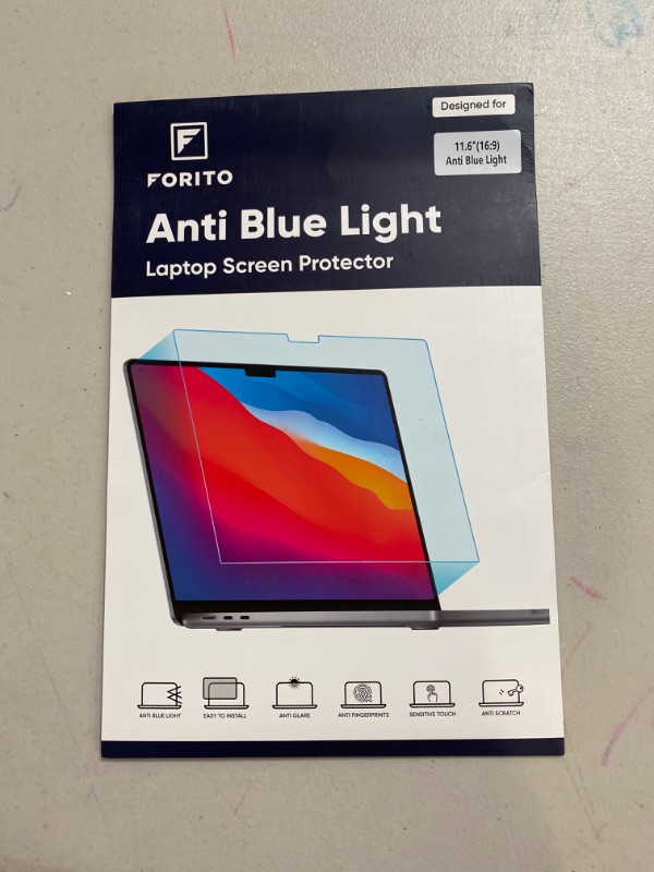 Photo 2 of F FORITO 2-Pack 11.6 inch Anti Blue Light Screen Protector Compatible with 11" HP/ASUS/Acer/Lenovo/Dell/Samsung with 16:9 Aspect Ratio Laptop, Anti Glare & Anti Scratch Laptop Screen Filter

