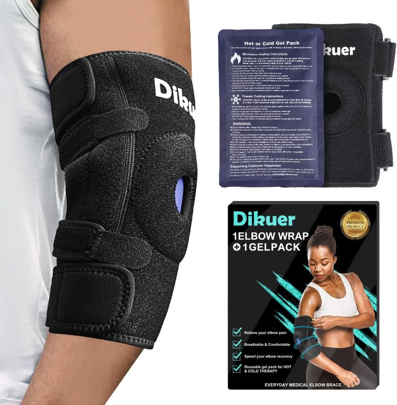 Photo 1 of Elbow Ice Pack Wrap for Tendonitis and Tennis Elbow, Elbow Arm Brace with Gel Ice Pack for Tennis Elbow Relief for Men and Women
