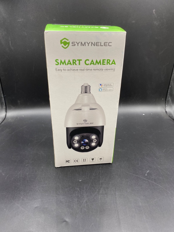 Photo 2 of SYMYNELEC Light Bulb Security Camera Outdoor Waterproof 2.5K, 2.4GHz Wireless WiFi Light Socket Cam with AI Human Motion Detection Tracking 4MP Color Night Vision Siren Alarm Works with Alexa Google
