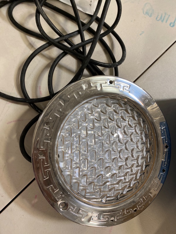 Photo 2 of HQUA PN01DC 120V AC LED RGBW Color Change Inground Pool Light, 10 Inch 35W 3000lm (300W Incandescent Equivalent), with 100” Cord, Transformer Included, UL Listed, Fit for 10" Large Wet Niches.
