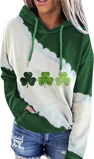 Photo 1 of (S) WIWIQS Women's St Patrick's Day Loose Sweatshirt Clover Print Casual Irish Pullover Tops
SMALL
