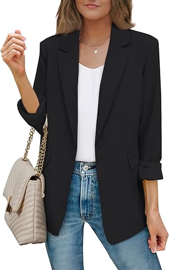 Photo 1 of (S) AUTOMET Womens Bussiness Casual Blazers Open Front Long Sleeve Work Office Blazer Jacket Spring Fashion 2024
SMALL
