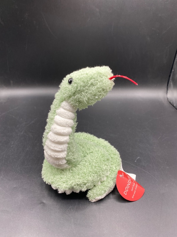 Photo 2 of Green Plush Snake Stuffed Animal Toy, Soft Cuddly Plushie Hugger Toy for Boys & Girls, Birthday Gifts for Kids or Girlfriend, 17"

