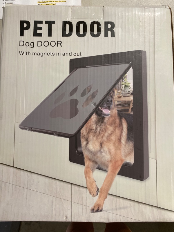 Photo 2 of CEESC Dog Door for Pets Up to 20lb, Weatherproof Pet Door for Cats and Dogs, Durable, Snap-in Closing Panel Included, Suitable for Interior and Exterior Doors(Small Black)
