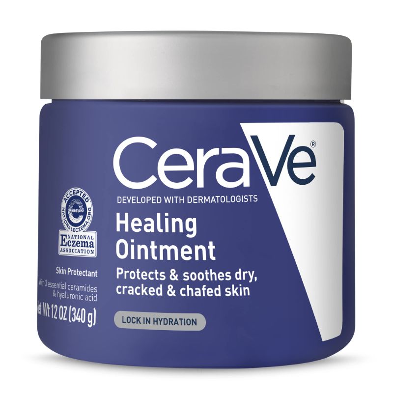 Photo 1 of CeraVe Healing Ointment | Moisturizing Petrolatum Skin Protectant for Dry Skin with Hyaluronic Acid and Ceramides | Lanolin Free & Fragrance Free | 12 Ounce 12 Ounce (Pack of 1)