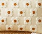 Photo 1 of EMEMA Decorative Throw Pillow Covers Sun Flower Jacquard Pillowcase Cushion Case Rectangle for Couch Sofa Bed Living Room Bedroom Set of 2, 12x20 Inch, Beige
