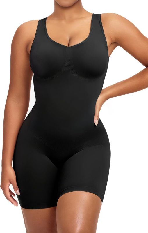 Photo 1 of Size 4XL - YIANNA Bodysuit for Women Tummy Control Shapewear Open Bust Mid-Thigh Seamless Sculpting Body Shaper
