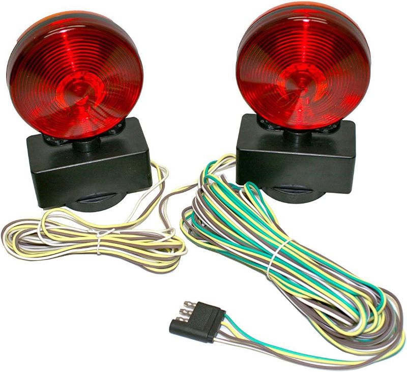 Photo 1 of MaxxHaul 80778 Magnetic Towing Light Kit (Dual Sided for RV, Boat, Trailer and More DOT Approved)
