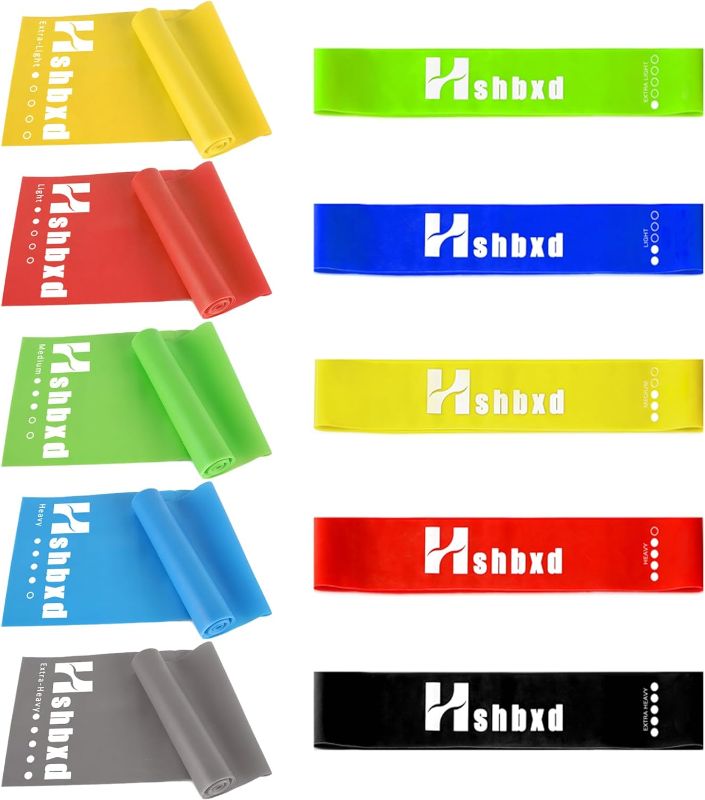 Photo 1 of Resistance Bands for Working Out, Physical Therapy Bands, Elastic and Exercise Bands Set for Stretching, Suitable for Rehab, Yoga, Pilates, Gym, Home Exercise
