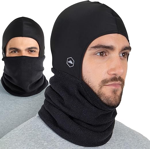 Photo 1 of Tough Headwear Winter Neck Warmer w/Helmet Liner - Neck Gator for Warmth - Motorcycle Helmet Liner w/Neck Cover for Men
