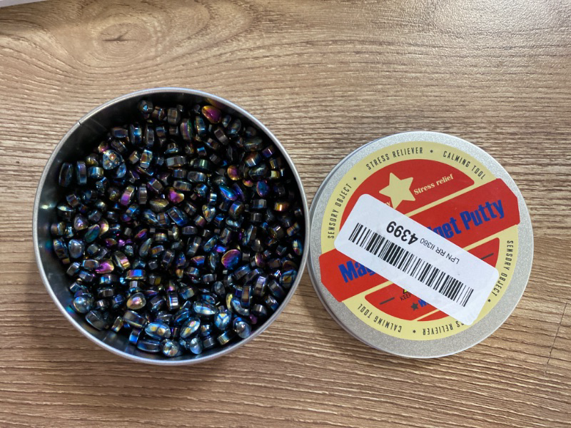 Photo 3 of Ferrite Putty,Colorful Over 500 Weak Magnetic Ferrite Stones,Satisfying Magnet Rocks Desk Toys for Office and Fidget Toys for Adults
