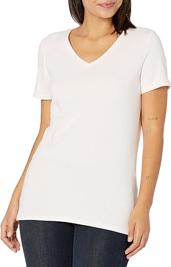 Photo 1 of Amazon Essentials Women's Classic-Fit Short-Sleeve V-Neck T-Shirt, Multipacks- size XL
