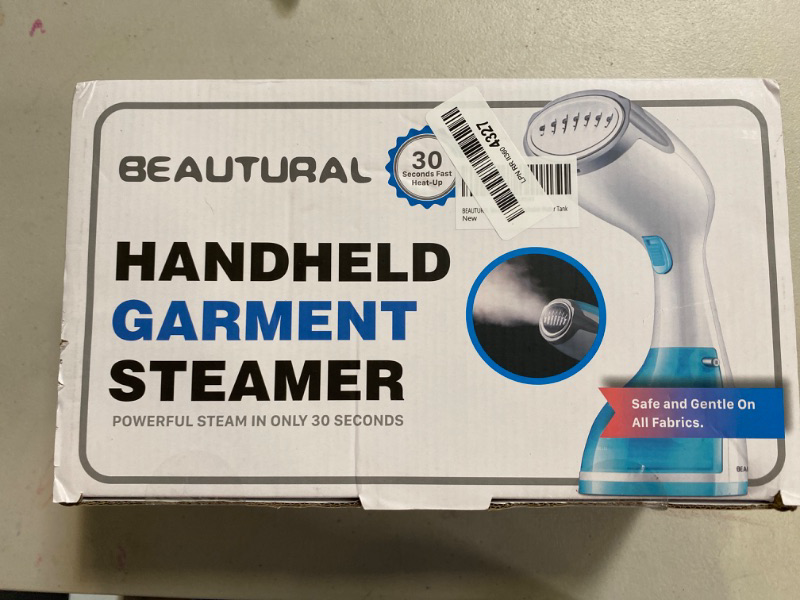 Photo 2 of BEAUTURAL Steamer for Clothes, Portable Handheld Garment Fabric Wrinkles Remover, 30-Second Fast Heat-up, Auto-Off, Large Detachable Water Tank
