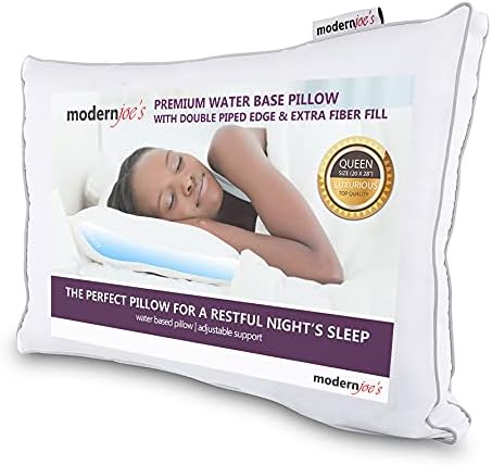 Photo 1 of MODERNJOE'S Luxurious Water Pillow - Queen Size with Double Piped Edge - Fully Adjustable Orthopedic Support Waterbase Pillow Hotel Collection by Modern Joes
