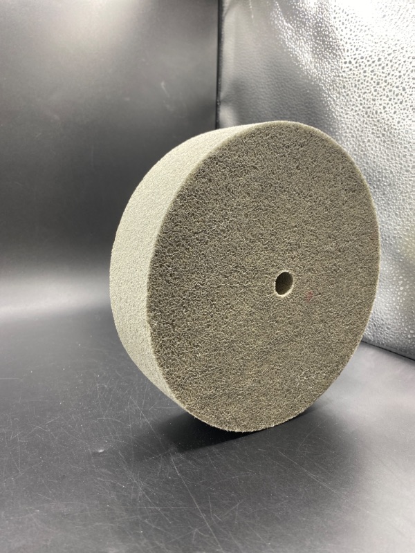 Photo 2 of 8Inch 203mm Dia 180# Grit Nylon Fiber Polishing Buffing Wheel, Dark Gray
