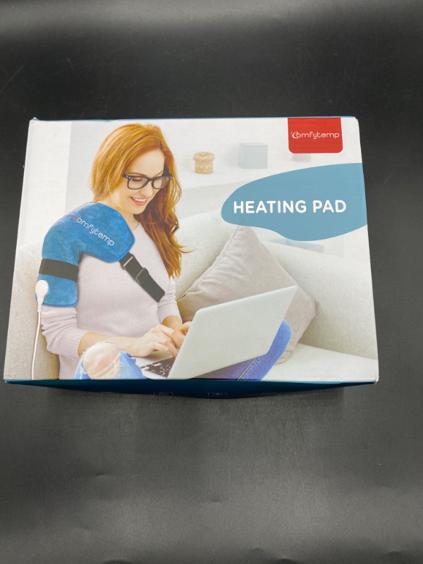 Photo 2 of Comfytemp Shoulder Heating Pads For Rotator Cuff Pain Relief- 3 Heat Settings, 2H Auto-Off, Stay On - Heated Shoulder Brace For Frozen Shoulder, Decent New Year Gift Shoulder Wrap For Men Women (Blue)
