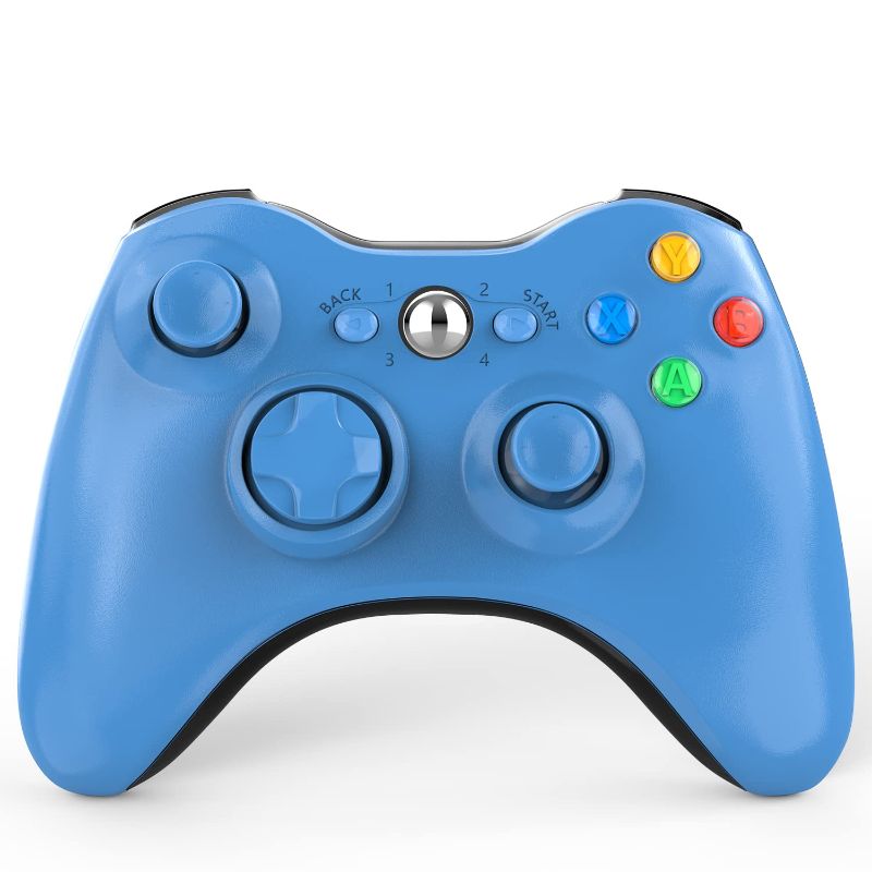 Photo 1 of Wireless Controller for Xbox 360, Astarry 2.4GHZ Game Controller Gamepad Joystick for Xbox & Slim 360 PC Windows 7, 8, 10(Blue)
