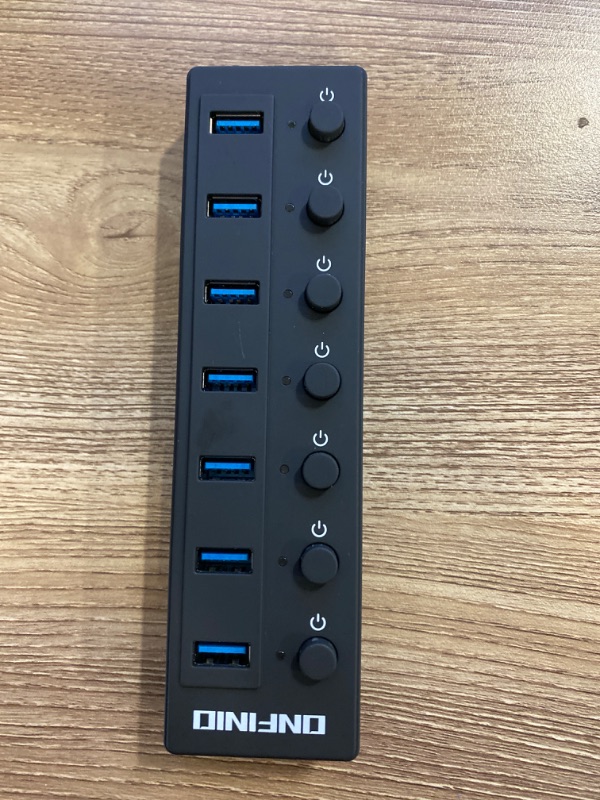 Photo 2 of USB Hub, 7 Port USB Hub 3.0 with 3.3ft USB Cable Multiple Port with Individual LED On/Off Switches USB Splitter for Laptop & PC
