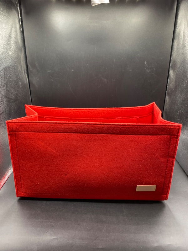 Photo 3 of Purse Organizer Insert for Handbags Tote Bag On The Go GM 40 Handbags Tote Bag Felt Insert with Zipper Bag (Red, GM, XL)…
