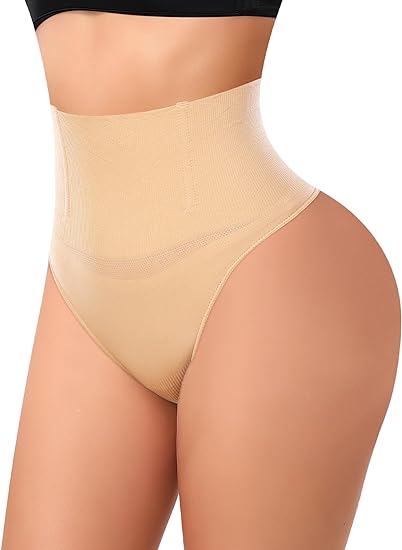 Photo 1 of (M) Werena Tummy Control Thong Shapewear for Women Seamless Shaping Thong Panties Body Shaper Underwear