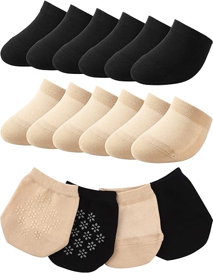 Photo 1 of 12 Pairs Women Toe Topper Socks Toe Liner Half Seamless Socks No Show Low Cut Socks for Women Girls
