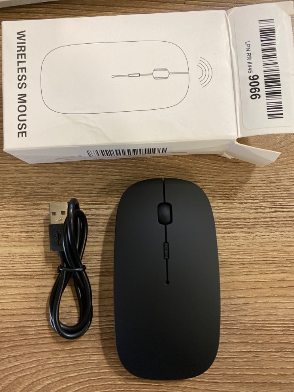 Photo 2 of Rechargeable Bluetooth Mouse for MacBook/MacBook air/Pro/iPad, Wireless Mouse for Laptop/Notebook/pc/iPad/Chromebook (Black)

