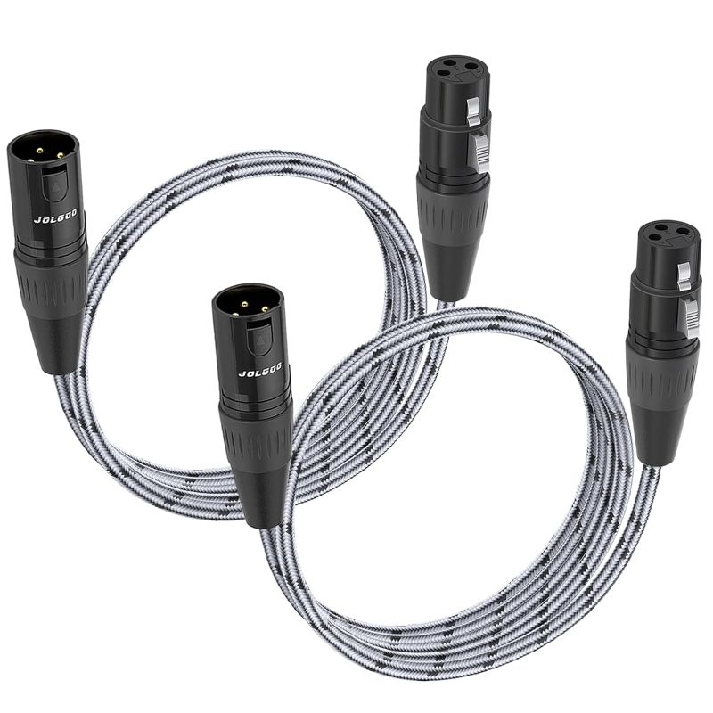 Photo 1 of XLR to XLR Microphone Cable, 3-Pin Female to 3-Pin Male XLR Microphone Cable - Balanced and Shielded XLR Cable 2 Pack (3.3ft)
