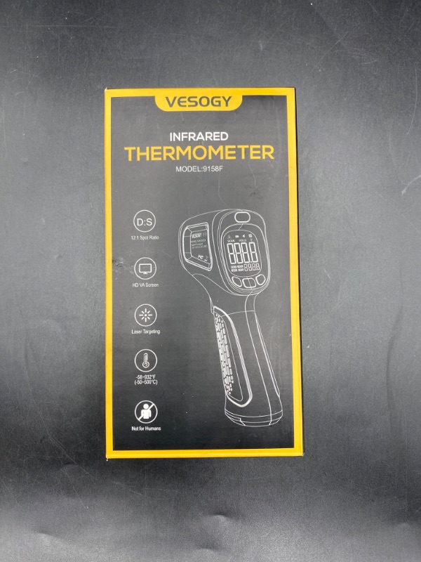 Photo 2 of Infrared-Thermometer-Gun-Heat-Temperature-Gun -58°F ~932°F-Auto Off Digital Laser Thermometer Gun for Cooking, Pizza Oven, Grill, Large Display IR Thermometer Temp Gun with Adjustable Emissivity
