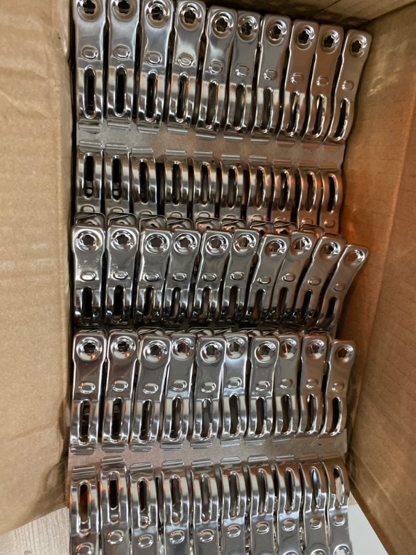 Photo 2 of 80 Pcs 2inches Gardening Clips for Netting, Metal Clamps Made of Stainless Steel, Have a Strong Grip of Greenhouse Clips Keep the Plant Cover on Garden Hoops
