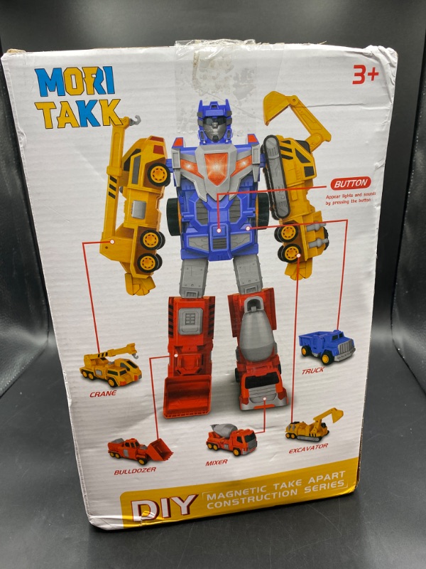 Photo 2 of Transforming Robot Toys for Boys Girls Age 3 4 5 6 Years Old,5 in 1 Construction Trucks Vehicles Transform Robot?STEM Bssemble Cars Action Figures Ages 3-8,Christmas Birthday Gift for Toddlers 3+
