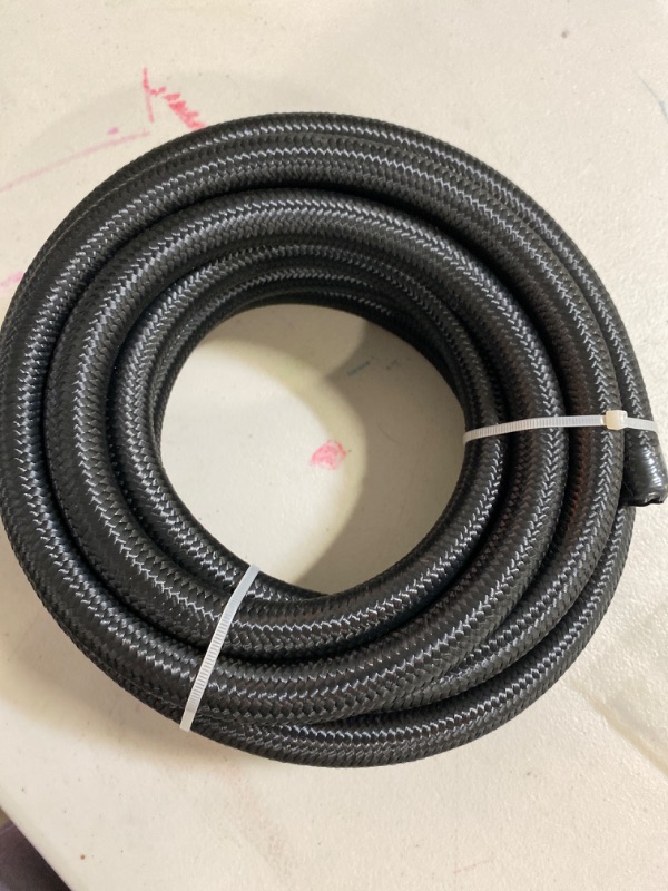 Photo 2 of 10FT 6AN Braided Fuel Line Hose -6AN Nylon Braided for 3/8" Tube Size
