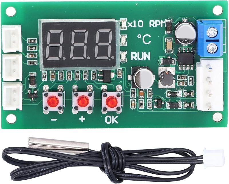 Photo 1 of Fan Temperature Control Governor Digital 4 Wire PWM Driver Module Motor Controller Support for EBM EC 5A DC12?48V
