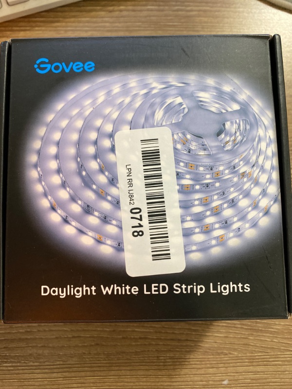 Photo 2 of Govee White LED Strip Lights, Upgraded 16.4ft Dimmable LED Light Strip 6500K Bright Daylight White, Strong Adhesive, 300 LEDs Flexible Tape Lights for Vantiy Mirror, Kitchen Cabinet, Mother's Day
