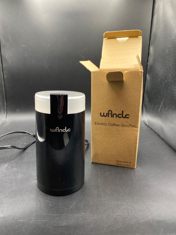 Photo 2 of Coffee Grinder, Wancle Electric Coffee Grinder, Quiet Spice Grinder, One Touch Coffee Mill for Beans, Spices and More, with Clean Brush Black
