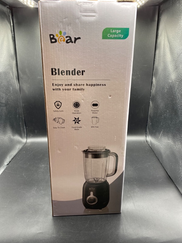 Photo 2 of Bear Blender, 2023 Upgrade 700W Shakes and Smoothies Blender with 40oz Countertop Blender Cup for Kitchen, 3-Speed for Crushing Ice, Puree, and Frozen Fruit with Autonomous Clean
