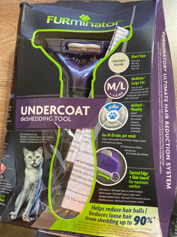 Photo 2 of FURminator Undercoat Deshedding Tool for Dogs, Deshedding Brush for Dogs, Removes Loose Hair and Combats Dog Shedding
