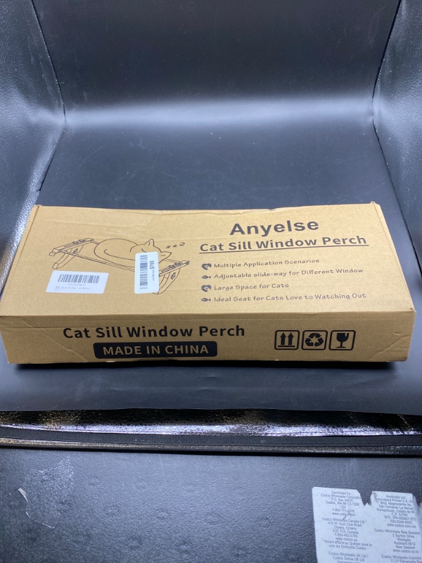 Photo 1 of 2-in-1 Cat Window Perch, One-Key Adjustment Cat Window Hammock with 4 Suction Cups and Removable Fabrics Cover for Medium Cats, Cat Perch for Windowsill, Bedside, Drawer (Medium Size)

