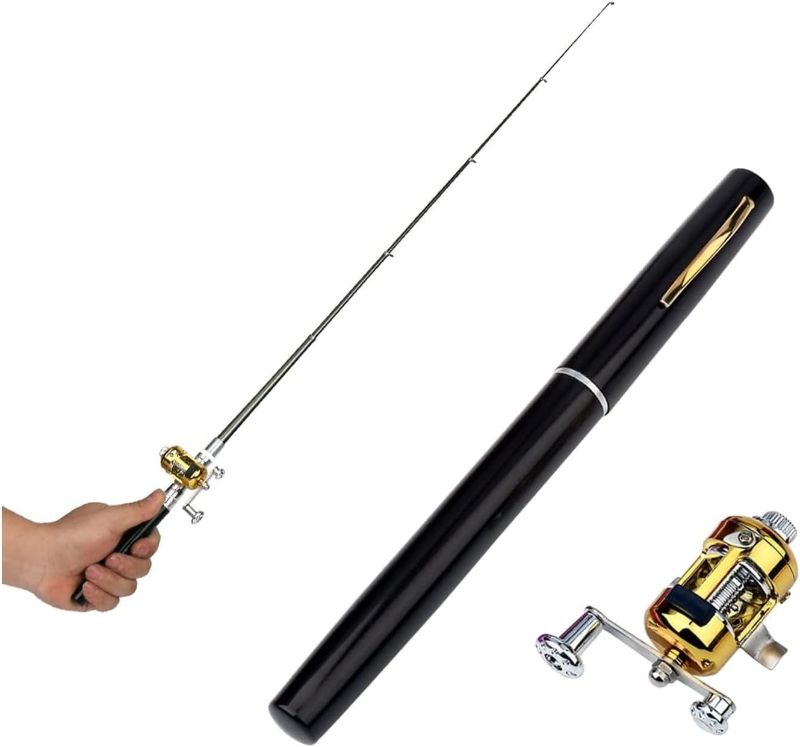 Photo 1 of 2023 Pocket Size Fishing Rod - Newest Pen Fishing Pole and Reel Combo, Portable Telescopic Small Fishing Pole Mini Fishing Rod, Micro Collapsible Fishing Rod and Reel Combo Travel Fishing Kits
