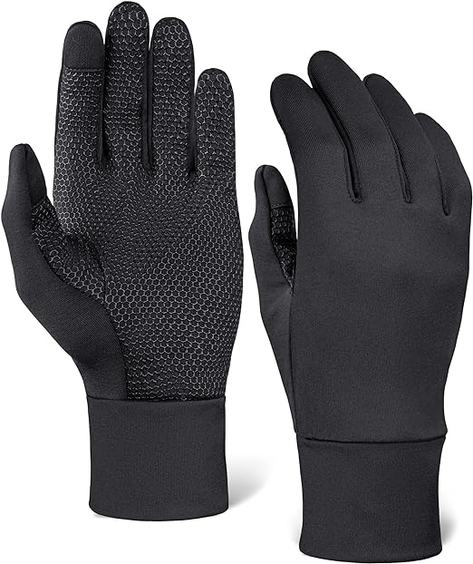 Photo 1 of Size XL   Tough Outdoors Running Gloves for Men & Women - Winter Glove Liners & Touchscreen Gloves - Men's Winter Gloves for Hiking
