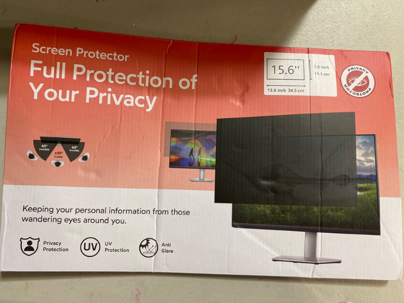 Photo 2 of Privacy Screen Protector, compatible with Samsung SyncMaster NS240 24" Monitor Anti Spy Film Protectors Sticker [ Not Tempered Glass ]
