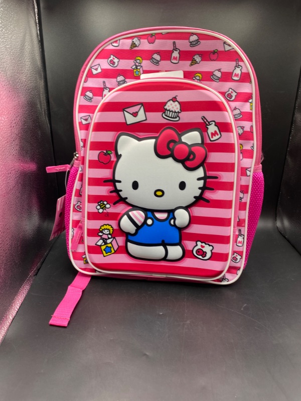 Photo 3 of Fast Forward Hello Kitty 16" Backpack with Molded Front Pocket and Printed Straps with 24Pk Crayons for Girls - Perfect for Any Occasion!
