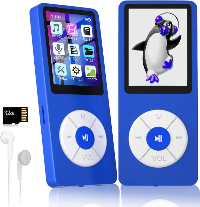 Photo 1 of MP3 Player with 32GB TF Card,Built-in HD Speaker,Portable HiFi Music Player with Video/Voice Recorder/FM Radio/Photo Viewer/E-Book Player for Kids
