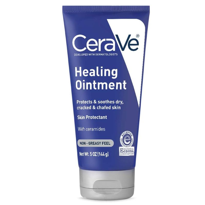 Photo 1 of CeraVe Healing Ointment | Moisturizing Petrolatum Skin Protectant for Dry Skin with Hyaluronic Acid and Ceramides | Lanolin Free & Fragrance Free | 5 Ounce

