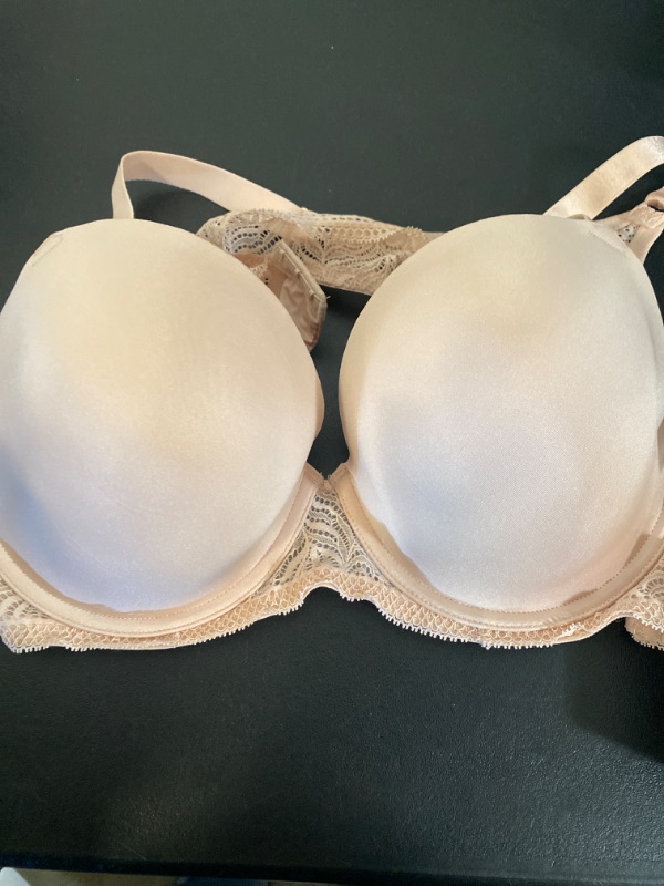 Photo 2 of 40D Paramour Women's Bras SBY - Sugar Baby Carolina Seamless Lace T-Back Plunge Bra - Plus
